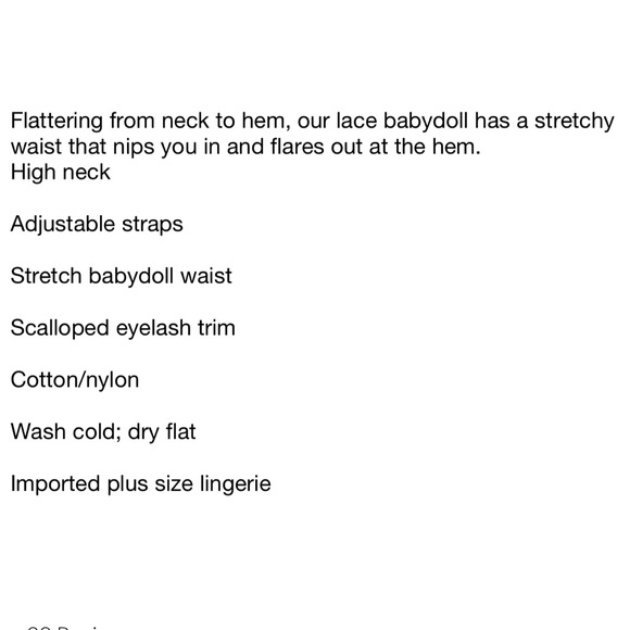 White Torrid Babydoll size 1X - Picture 7 of 7